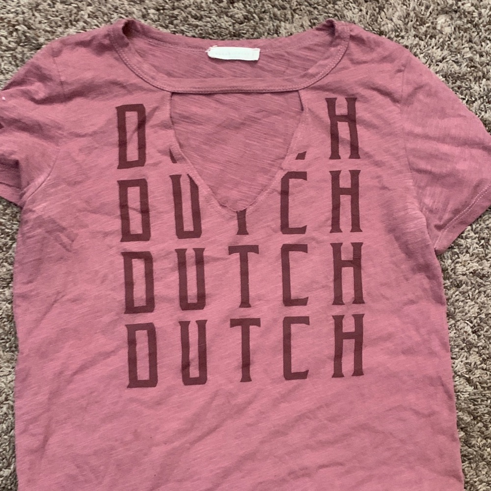 DUTCH BROS PINK CUT OUT TEE
